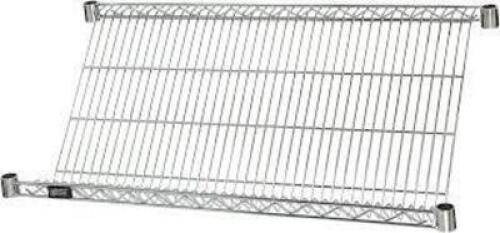 DESCRIPTION: (2) WIRE SHELF BRAND/MODEL: QUANTUM STORAGE SYSTEMS #2448SL INFORMATION: CHROME, SLOPED SIZE: 24" X 48" RETAIL$: $460.95 EA QTY: 2