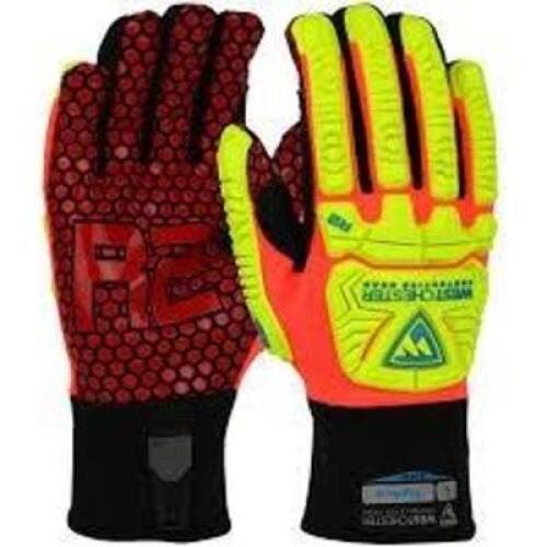 DESCRIPTION: (3) PAIRS OF WORK GLOVESBRAND/MODEL: WEST CHESTER #87010INFORMATION: HI VIZ ORANGESIZE: MRETAIL$: $13.87 EAQTY: 3
