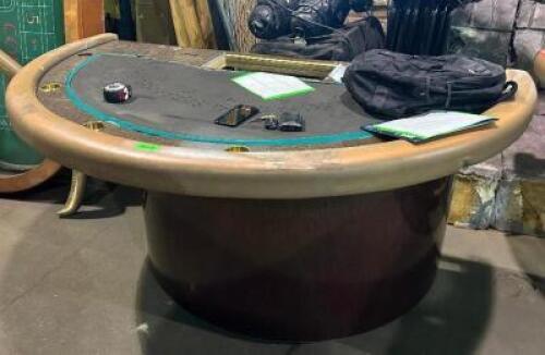 DESCRIPTION: REAL CASINO POKER TABLE ADDITIONAL INFORMATION: NEEDS NEW FELT LOCATION: SECOND FLOOR. THIS LOT IS: ONE MONEY QTY: 1