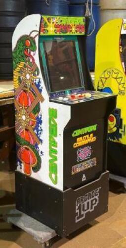DESCRIPTION: STAND UP RETRO ARCADE MACHINE BRAND / MODEL: ARCADE UP ADDITIONAL INFORMATION: SEE PHOTOS FOR CONSOLES INSTALLED GAMES. SIZE: APPROX. 4'