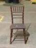 DESCRIPTION: (10) - MAHOGANY WOOD CHIAVARI CHAIRS LOCATION: FIRST FLOOR THIS LOT IS: SOLD BY THE PIECE QTY: 10 - 5