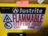 DESCRIPTION: (1) FLAMMABLE STORAGE SETBRAND/MODEL: JUSTRITE #RM09198SIZE: 12 GALLON, 8" X 17" X 22"RETAIL$: $803.00 EAQTY: 1 - 3