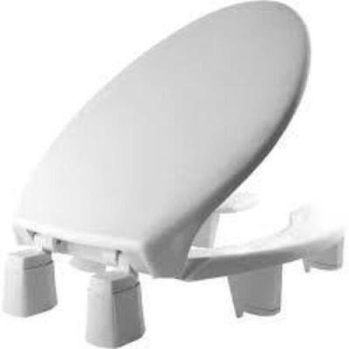 DESCRIPTION: (2) ELONGATED PLASTIC TOILET SEAT BRAND/MODEL: BEMIS #3L2150T INFORMATION: WHITE RETAIL$: $134.20 EA QTY: 2