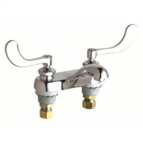DESCRIPTION: (2) LOW ARC BATHROOM FAUCET BRAND/MODEL: CHICAGO FAUCETS #48YD84 INFORMATION: CHROME PLATED, .5 GPM FLOW RATE RETAIL$: $250.68 EA QTY: 2