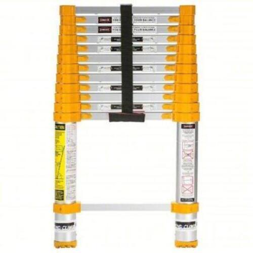 DESCRIPTION: (1) TELESCOPING LADDER BRAND/MODEL: XTEND + CLIMB #54YF84 SIZE: 2 FT 6 IN, 21 IN CLOSED HT, 30 LB NET WT, 250 LB LOAD CAPACITY RETAIL$: $