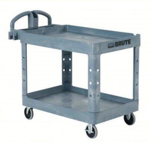 DESCRIPTION: (1) UTILITY CART BRAND/MODEL: RUBBERMAID #807N21 INFORMATION: GRAY, 2 SHELVES SIZE: 45" X 25" RETAIL$: $508.56 EA QTY: 1