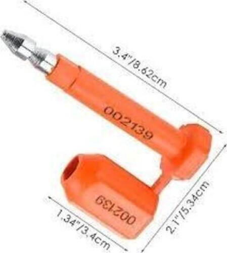 DESCRIPTION: (2) CASE OF (1000) BOLT SEAL BRAND/MODEL: TYDENBROOKS #43RX70 INFORMATION: ORANGE RETAIL$: $82.82 EA QTY: 2