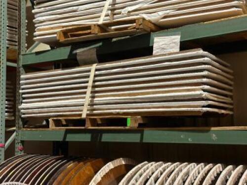 DESCRIPTION: (10) - WOOD TABLES WITH COVERS SIZE: 8' LOCATION: FIRST FLOOR THIS LOT IS: SOLD BY THE PIECE QTY: 10