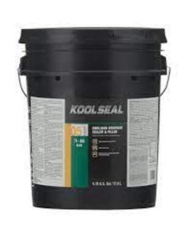 DESCRIPTION: (1) EMULSION DRIVEWAY SEALER BRAND/MODEL: KOOL SEAL #73-600 INFORMATION: BLACK RETAIL$: $100.00 SIZE: 5 GALLON QTY: 1