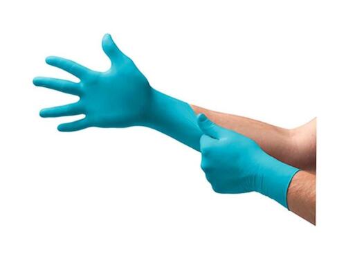 DESCRIPTION: (3) PACKS OF (100) TOUCHNTUFF DISPOSABLE GLOVE BRAND/MODEL: ANSELL/92-675 INFORMATION: NITRILE/PURPLE SIZE: LARGE RETAIL$: $26.05 PER PK