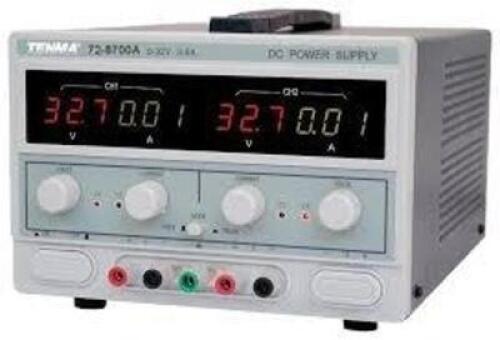 DESCRIPTION: (1) DC POWER SUPPLY BRAND/MODEL: TENMA #47X1651 RETAIL$: $278.00 EA QTY: 1