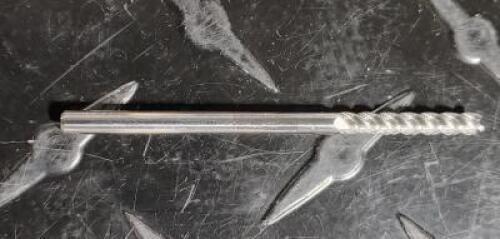 DESCRIPTION: (2) 4 FLUTE SOLID CARBIDE END MILLS BRAND/MODEL: ACCUPRO 12183390 RETAIL$: $27.27 EA SIZE: 1/8" DIA. 3/4 LOC 1/8" SHANK QTY: 2
