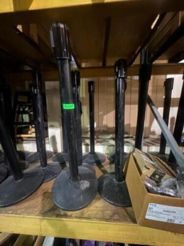 DESCRIPTION: (6) - BLACK RETRACTABLE 6' BELT STANCHIONS LOCATION: SECOND FLOOR. THIS LOT IS: SOLD BY THE PIECE QTY: 6