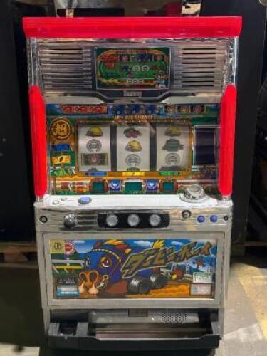 DESCRIPTION: (4) - JAPANESE SLOT MACHINES BRAND / MODEL: ASSORTED ADDITIONAL INFORMATION: ASSORTED STYLES AND DESIGNS. DIFFERENT DESIGNS ON EACH. KEYS
