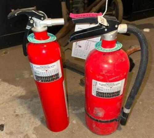 DESCRIPTION: (2)- ASSORTED SIZED FIRE EXTINGUISHERS LOCATION: LEVEL 1 QTY: 1