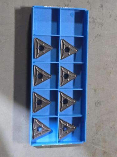 DESCRIPTION: (8) CARBIDE TURNING INSERTS BRAND/MODEL: TECHMET TNMG 434 M5 5615 RETAIL$: $173.76 QTY: 8