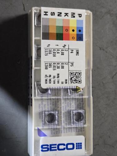 DESCRIPTION: (30) CARBIDE TURNING INSERTS BRAND/MODEL: SECO SCMT32.52-M5 TM 2501 RETAIL$: $477.00 QTY: 30