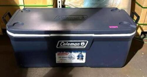 DESCRIPTION: 150 QT. COOLER BRAND/MODEL: COLEMAN 316 SERIES LOCATION: ELECTRONICS CAGE QTY: 1