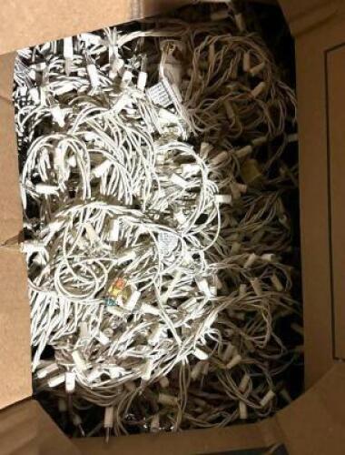 DESCRIPTION: BOX OF LED MINI LIGHT STRANDS LOCATION: ELECTRONICS CAGE QTY: 1