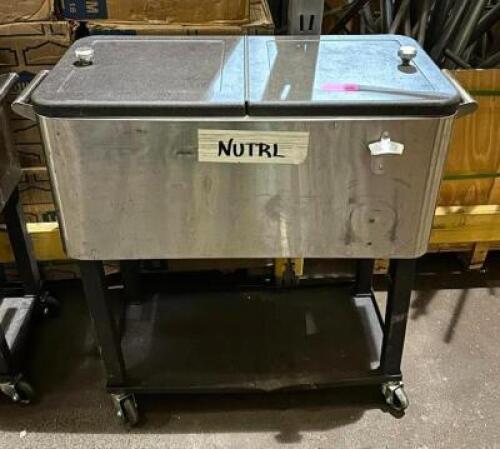 DESCRIPTION: ROLLABOUT BEVERAGE COOLER LOCATION: OUTSIDE ELECTRONICS CAGE QTY: 1