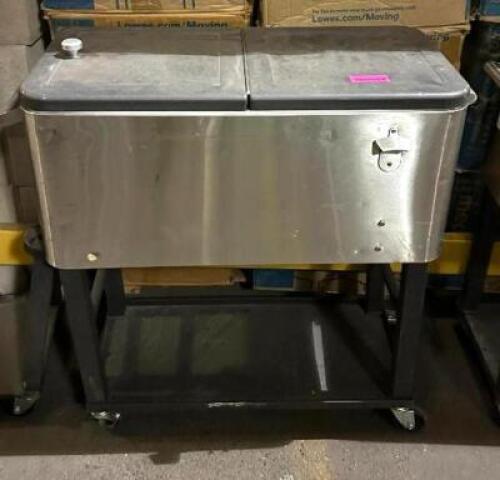 DESCRIPTION: ROLLABOUT BEVERAGE COOLER LOCATION: OUTSIDE ELECTRONICS CAGE QTY: 1
