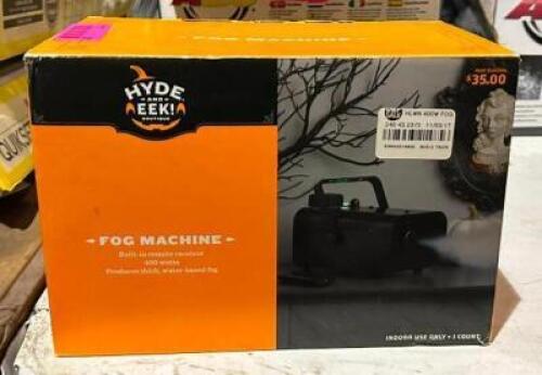 DESCRIPTION: FOG MACHINE BRAND/MODEL: HYDE AND EEK LOCATION: OUTSIDE ELECTRONICS CAGE QTY: 1