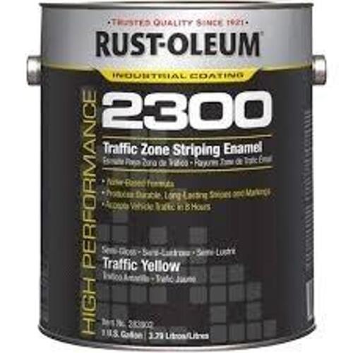 DESCRIPTION: (1) TRAFFIC ZONE STRIPING ENAMEL BRAND/MODEL: RUST OLEUM 2300 INFORMATION: TRAFFIC YELLOW SIZE: 1 GALLON RETAIL$: $100.00 EA QTY: 1