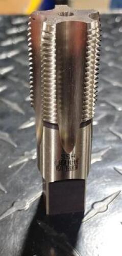 DESCRIPTION: (1) HSS 4 FLUTE BRITISH STANDARD PIPE TAP BRAND/MODEL: HERTEL 88245121 RETAIL$: $134.62 SIZE: 3/4-14 G(BSP) QTY: 1