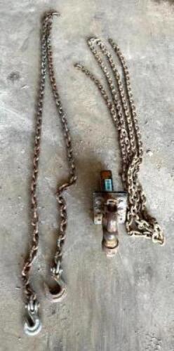 ASSORTED TOW CHAIN AND HITCH