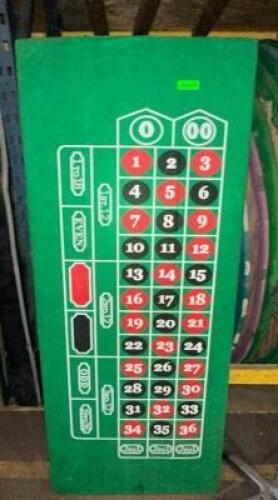 DESCRIPTION: FOLDABLE ROULETTE TABLE SIZE: 30"X71" LOCATION: LEVEL 2 QTY: 1