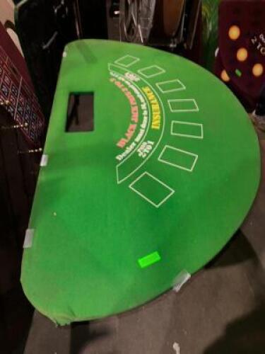 DESCRIPTION: FOLDABLE BLACKJACK TABLE SIZE: 40"X75"X30" LOCATION: LEVEL 2 QTY: 1