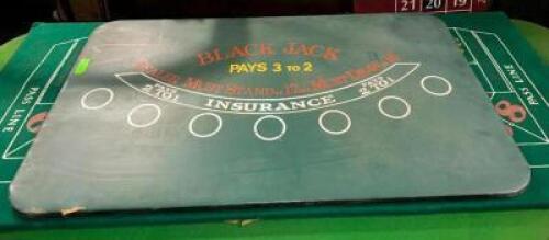 DESCRIPTION: DOUBLE SIDED GAME BOARD ADDITIONAL INFORMATION: NO LEGS, CRAPS AND ROULETTE LOCATION: LEVEL 2 QTY: 1