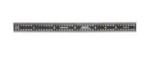 DESCRIPTION: (1) BLACK CHROME EZ-VIEW FLEXIBLE STEEL RULE BRAND/MODEL: SPI 78988771 INFORMATION: 4R STYLE GRADUATION SIZE: 6" L QTY: 1