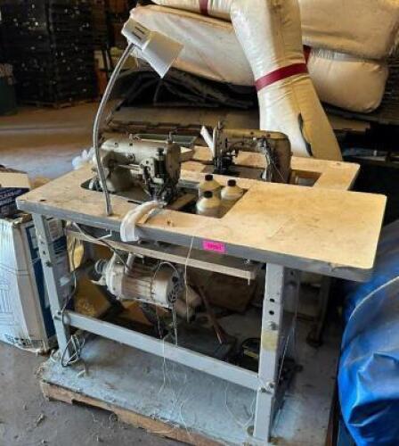 DESCRIPTION: SEWING MACHINE TABLE BRAND/MODEL: UNION SPECIAL LOCATION: 3039 NAMEOKI DRIVE QTY: 1
