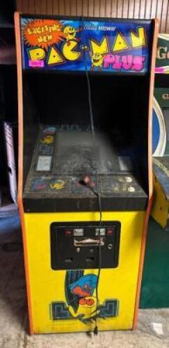 DESCRIPTION: PAC-MAN PLUS ARCADE GAME INFORMATION: NOT IN WORKING CONDITION LOCATION: 3039 NAMEOKI DRIVE QTY: 1