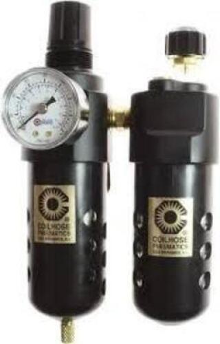DESCRIPTION: (1) FILTER REGULATOR BRAND/MODEL: COILHOSE #79804738 SIZE: Unit: 3/8 NPT, Compact, 2 Pc Filter/Regulator-Lubricator with Pressure Gauge R