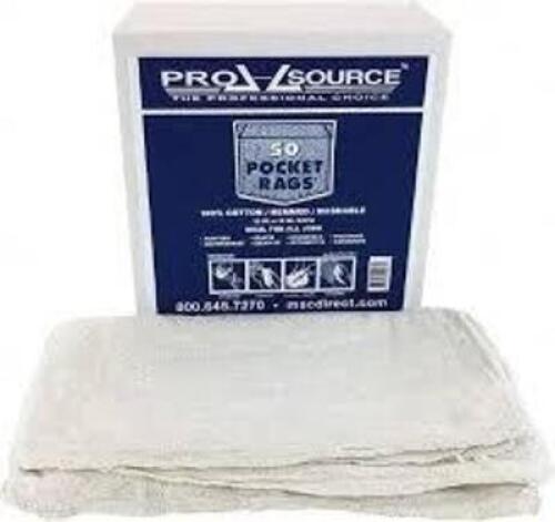 DESCRIPTION: (1) CASE OF (50) POCKET RAGS BRAND/MODEL: PRO-SOURCE SIZE: 13X14 RETAIL$: $50.00 EA QTY: 1