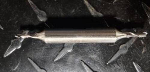 DESCRIPTION: (2) HSSCO8 DOUBLE END SQUARE END MILL BRAND/MODEL: HERTEL 87150686 RETAIL$: $27.78 SIZE: 1/8", 3/8" LOC 3/8 SHANK QTY: 2