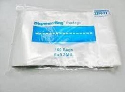 DESCRIPTION: (1) BOXES OF (100) RECLOSABLE POLY BAGS BRAND/MODEL: RELOC ZIPPIT/4R69 INFORMATION: CLEAR SIZE: 6" X 9" RETAIL$: $68.50 EA QTY: 1