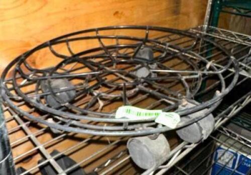 DESCRIPTION: (2)- PLANT STANDS WITH WHEELS LOCATION: LEVEL 2 QTY: 1