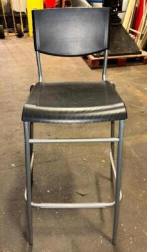 DESCRIPTION: (4)- BLACK/SILVER BARSTOOLS BRAND / MODEL: IKEA LOCATION: LEVEL 2 QTY: 4