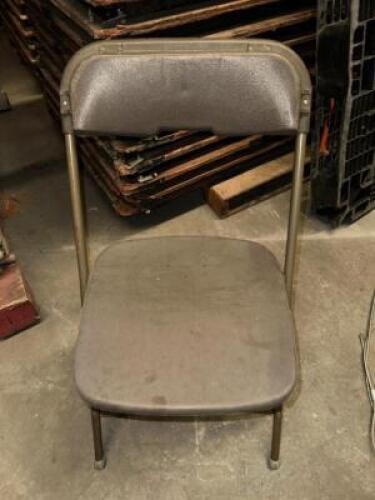 DESCRIPTION: (50)-BROWN FOLDING BANQUET CHAIRS LOCATION: GRANITE CITY QTY: 85
