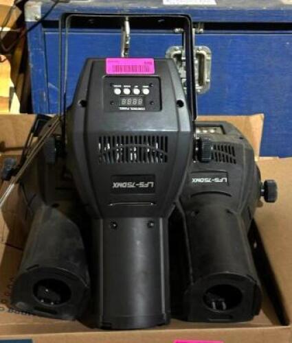 DESCRIPTION: (3) LED FRAMING SPOT/GOBO PROJECTOR LIGHTS BRAND/MODEL: CHAUVET LFS-75DMX LOCATION: ELECTRONICS CAGE QTY: 3