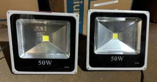 DESCRIPTION: (2) 50W LED LIGHTS LOCATION: ELECTRONICS CAGE QTY: 2