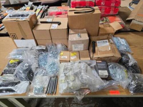 DESCRIPTION: (1) TABLE OF MISC NUTS, BOLTS, & VARIOUS FASTENERS QTY: 1