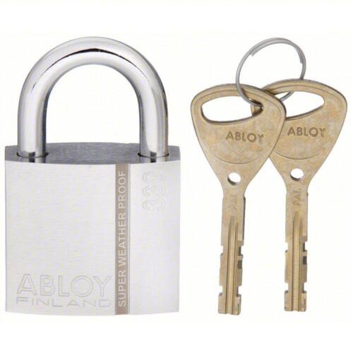 DESCRIPTION: (1) PADLOCK BRAND/MODEL: ABLOY/35GP76 INFORMATION: CHROME PLATED STEEL RETAIL$: $121.65 SIZE: 1 in Vertical Shackle Clearance, 1 in Horiz