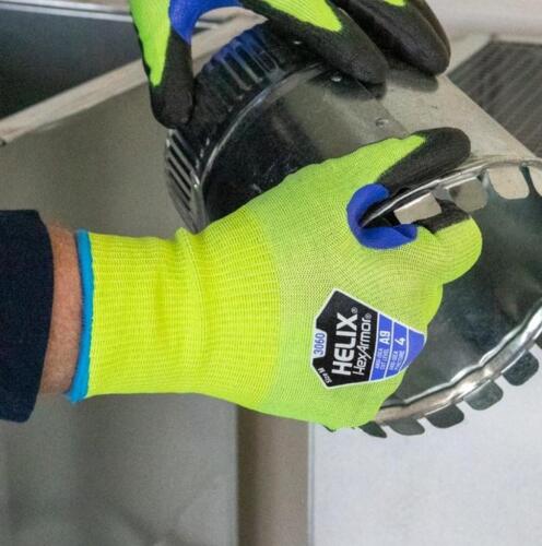 DESCRIPTION: (9) PAIRS OF CUT RESISTANT GLOVES INFORMATION: A6 CUT RATING RETAIL$: $9.29/PR SIZE: XXL QTY: 9