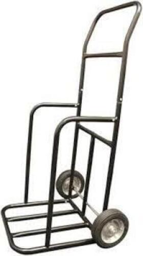 DESCRIPTION: (1) TRAFFIC CONE CART BRAND/MODEL: TRAFFIC SAFETY STORE INFORMATION: BLACK, ALUMINUM SIZE: 18-1/2" W X 19-1/2" D X 49" RETAIL$: $158.98 E