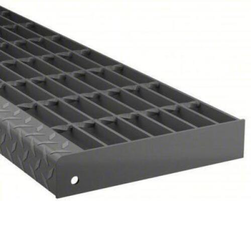 DESCRIPTION: (2) BAR STAIR TREAD BRAND/MODEL: PRODUCT NUMBER #49N525 INFORMATION: CARBON STEEL, SMOOTH, BLACK SIZE: 4' W X 10-15/16" D X 2-1/2" H RETA