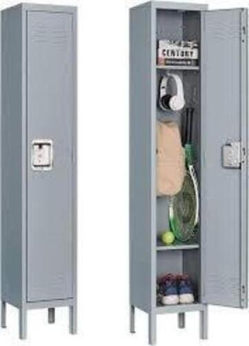DESCRIPTION: (4) WARDROBE LOCKERBRAND/MODEL: HALLOWELL #35UW38INFORMATION: GRAY, EXTRA WIDE, SINGLE TIERSIZE: 15" X 15" X 48"RETAIL$: $231.45 EAQTY: 4